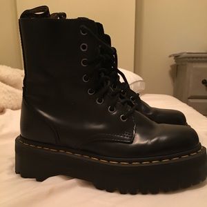 Jade Platform Dr Martens Combat Boots